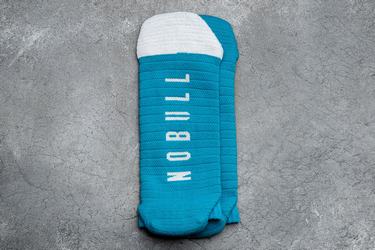 Nobull Low Neon Men's Socks Blue White | Australia (CI4871)